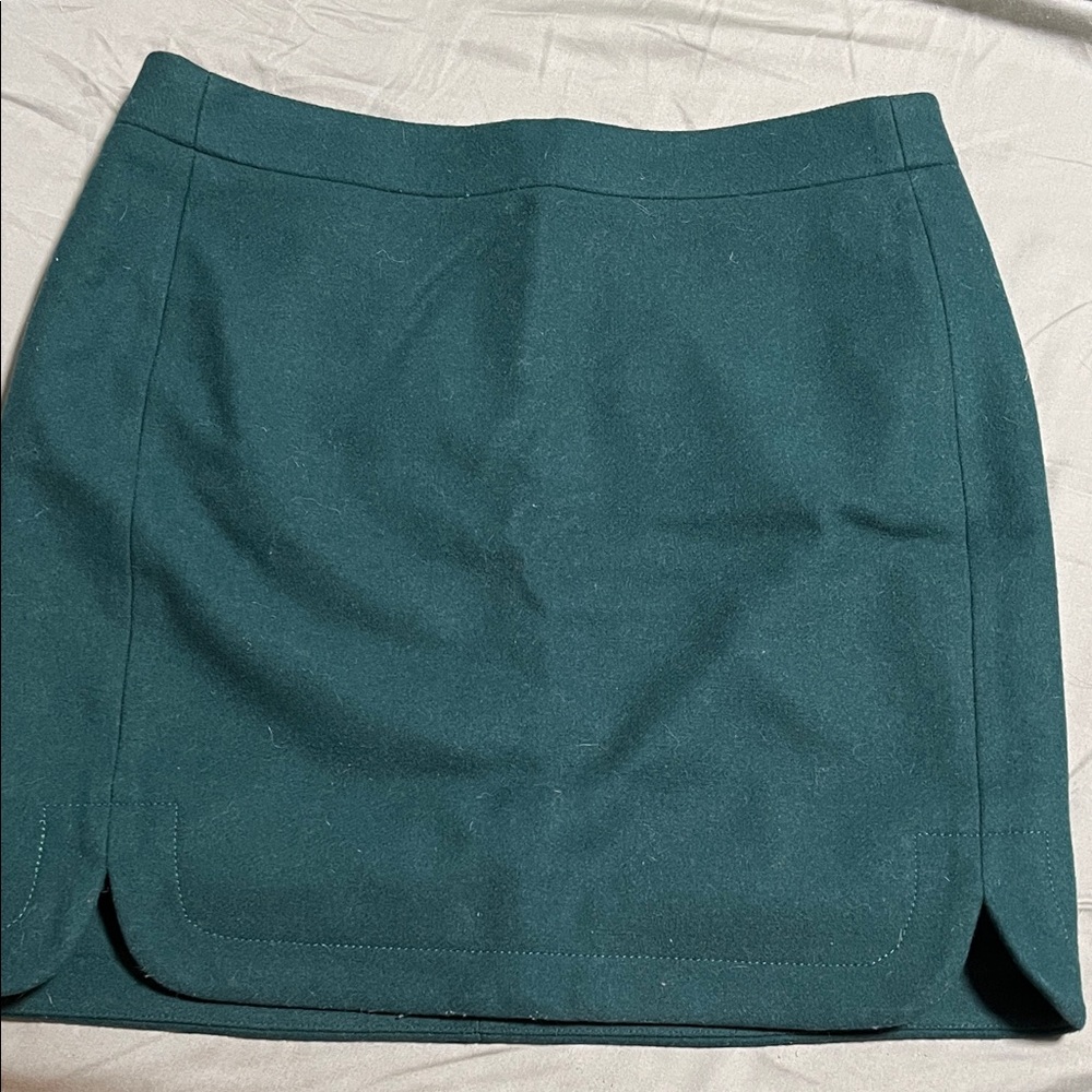 J. Crew Dark Green Mini Skirt